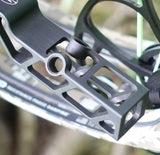 RPG stabilizer mount for archery, featuring a durable cage system compatible with all stabilizer brands for enhanced bow control