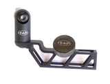 RPG stabilizer mount for archery featuring a sleek black design, compatible with all stabilizer brands for enhanced bow control.