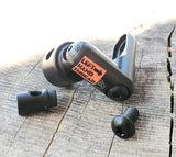 TAP-DOA ULTRA-Light stabilizers for archery featuring a black finish and left-hand thread adjustment for enhanced bow control