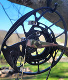 Close-up of TiTANIUM DRAW STOPS for PSE bows, showcasing a durable design and precision engineering for enhanced bow control