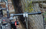 Durable titanium cable guard rod for compound bows, enhancing performance with reduced noise and vibration.
