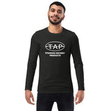 TAP Fitted Long Sleeve Shirt featuring a white logo, perfect archery apparel for men