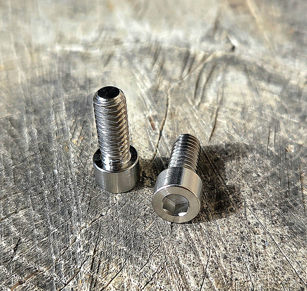 Grade 5 Titanium Alloy Screws - Socket Cap Head - 1/4"-20 x 5/8" Length - (TWO pieces)