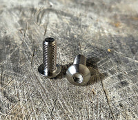 Grade 5 Titanium Alloy Screws - Button Head - 1/4"-28 x 5/8" Length - (TWO pieces)