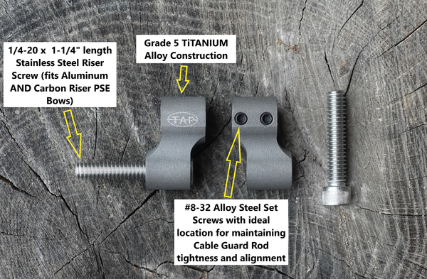 TiTANIUM Cable Guard Coupler for PSE bows - (ADD-ON ITEM)