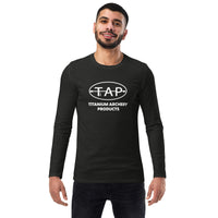 TAP (white logo) Fitted Long Sleeve Shirt - Front & Back Printed