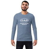 TAP (white logo) Fitted Long Sleeve Shirt - Front & Back Printed